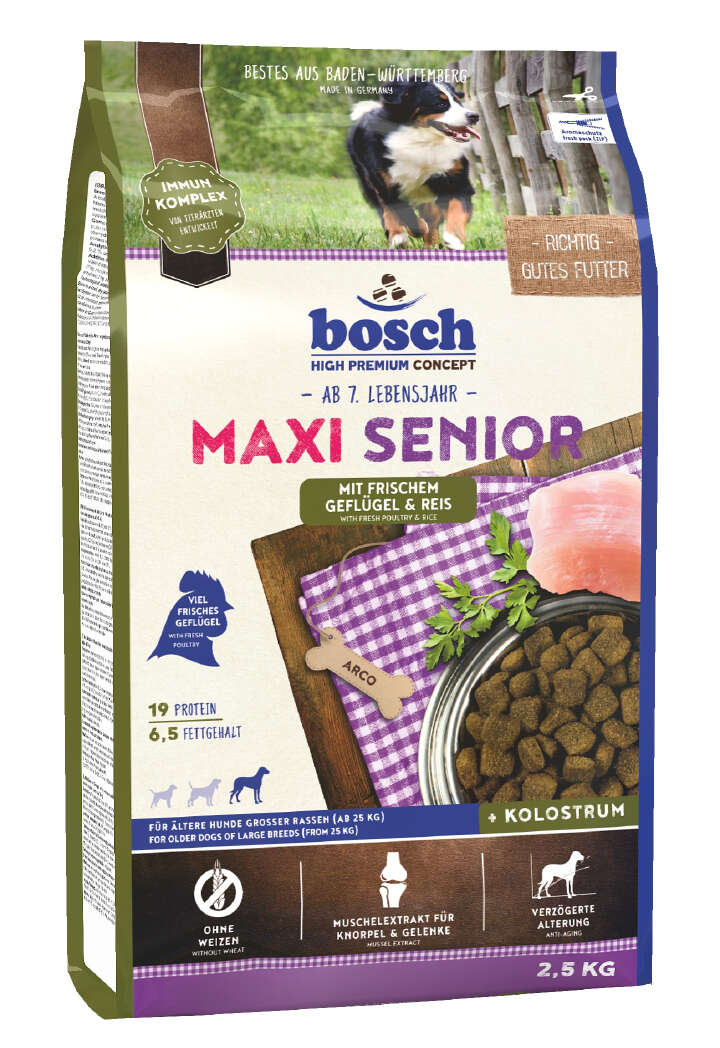 bosch Hunde-Trockenfutter Maxi Senior Geflügel